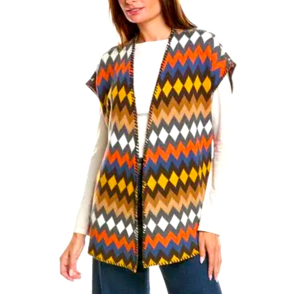 Minnie Rose Nwot Sz Xs/S Tie Waist Multi-Colored Cardigan